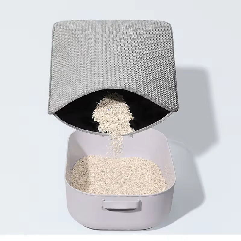 Cat Litter Mat Double Layer Pet Litter Box Waterproof Pet Mat Non-Slip Sand Cat Pad Washable Bed Mat Clean Pad Products cat products
