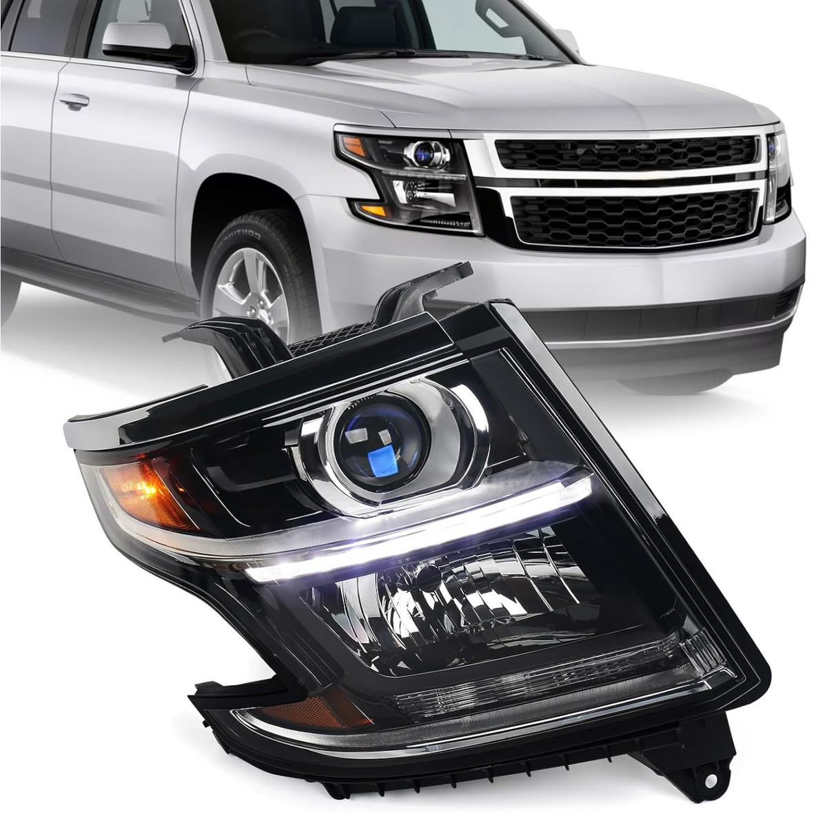 Halogen Headlight Assembly for Chevy Tahoe/Suburban 2015-2020 RH