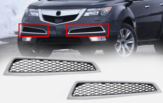 2Pcs Front Bumper Lower Grille & Trim Right/Left Side for Acura MDX 2010–2013