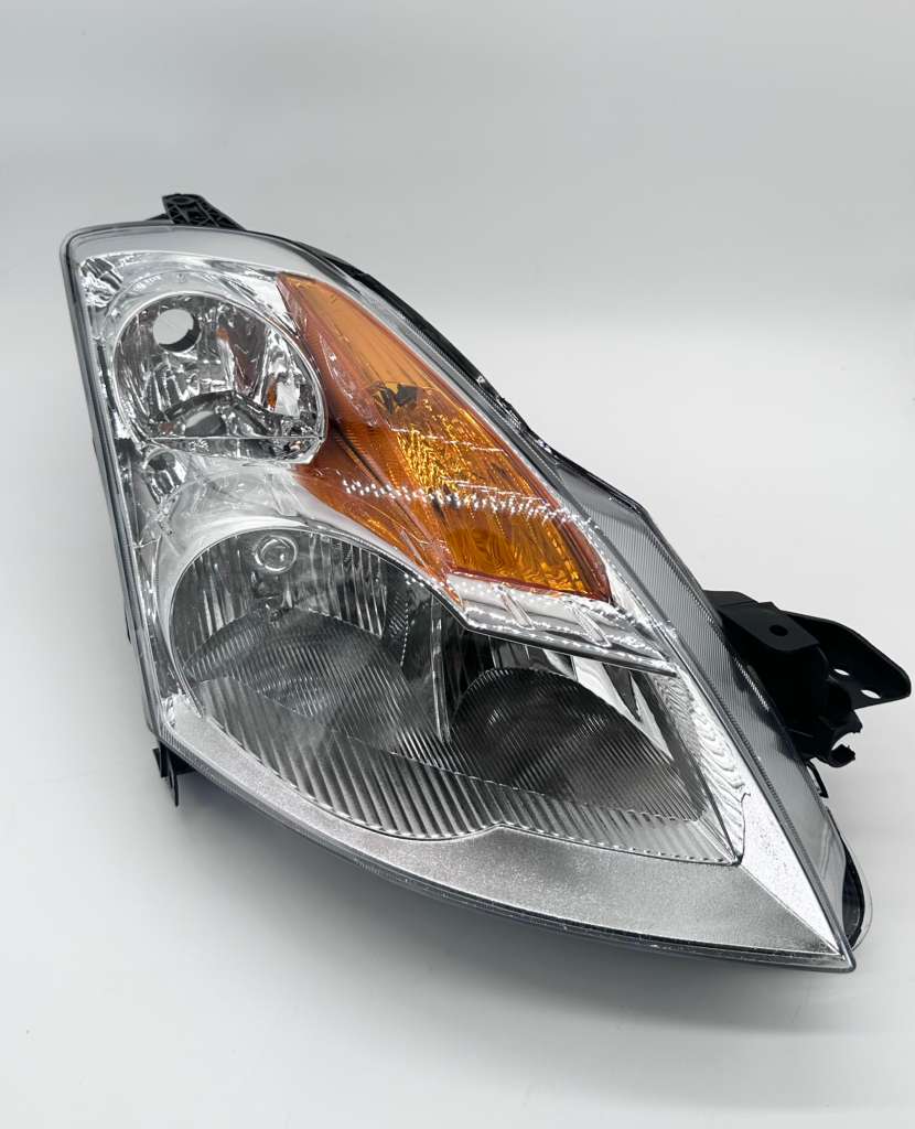 Headlight Assembly Set for Nissan Altima Sedan 2007-2009 Chrome Housing Clear Lens Driver & Passenger Side