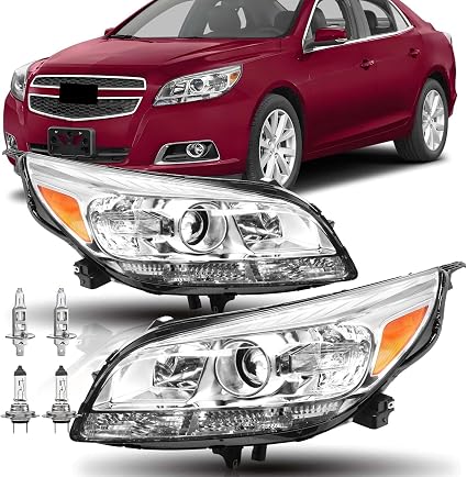 Headlights Assembly L/R Side for Chevy Malibu 2013-2015 and Malibu Limited 2016
