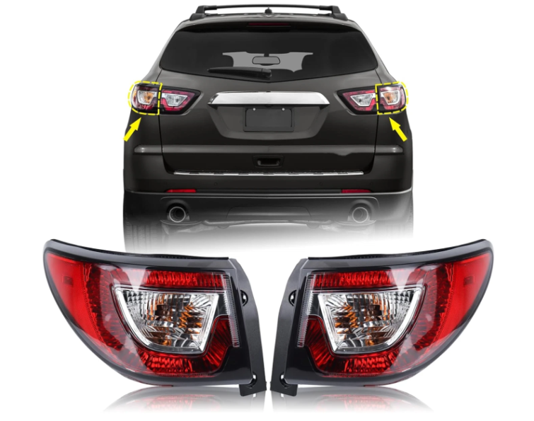 Pair Tail Light Rear Lamp for 2013-2017 Chevy Traverse Driver/Passenger Side