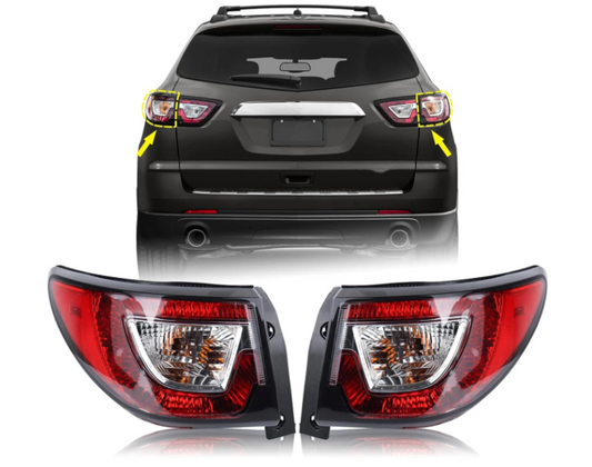 Pair Tail Light Rear Lamp for 2013-2017 Chevy Traverse Driver/Passenger Side