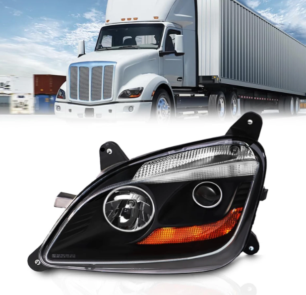 2011-2023 Peterbilt 579 587 Class 8 Truck Projector Headlight Driver Side Black