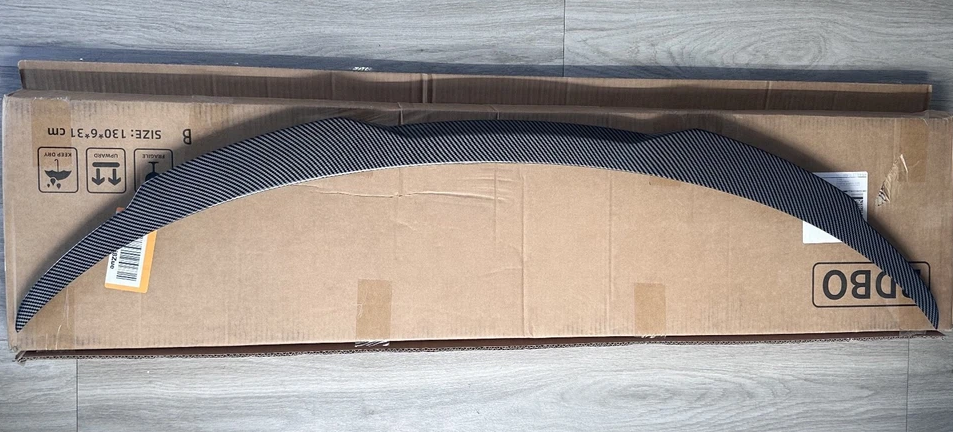 Rear Spoiler for Tesla Model 3 2024 2025 Carbon Fiber Look-Dark Knight Style