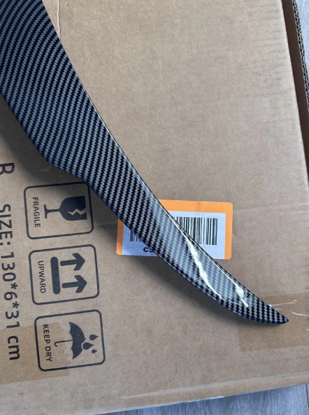 Rear Spoiler for Tesla Model 3 2024 2025 Carbon Fiber Look-Dark Knight Style