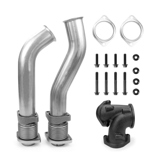 Turbo Diesel Exhaust Manifold Bellowed Up Pipes Kit Ford 1999-2003 F250 F350