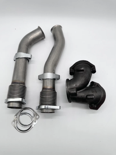 Turbo Diesel Exhaust Manifold Bellowed Up Pipes Kit Ford 1999-2003 F250 F350